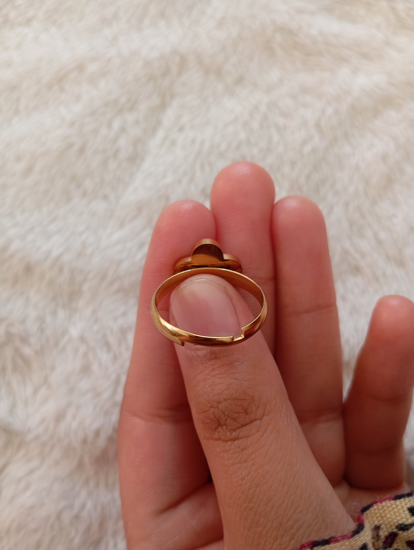 White Clover Adjustable Ring