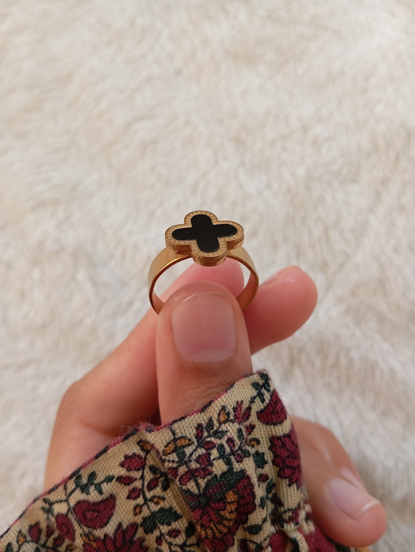 Black Clover Adjustable Ring
