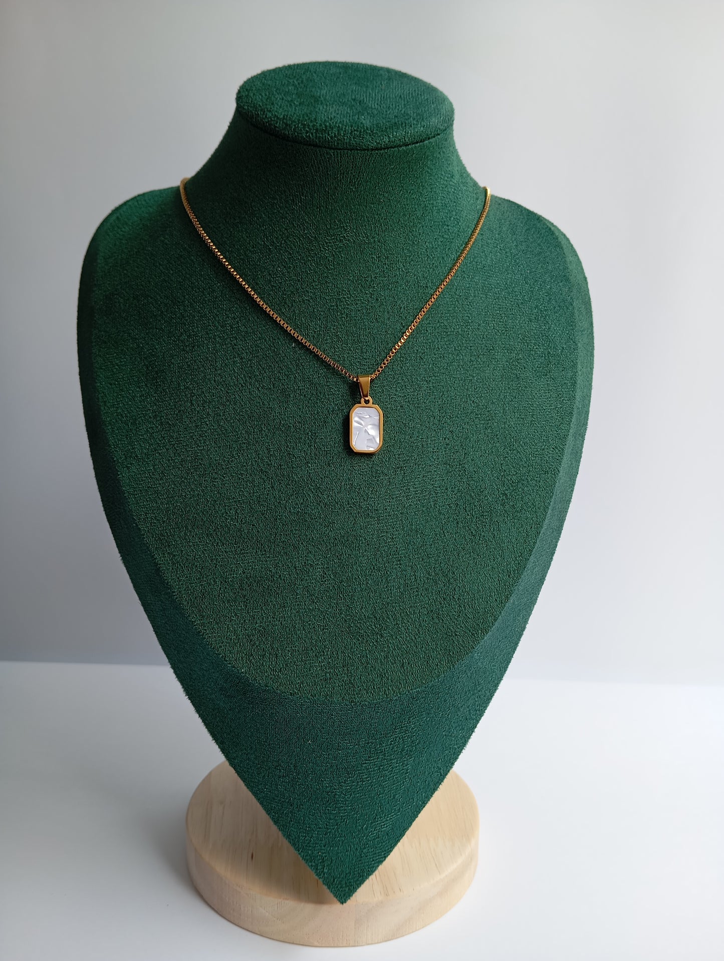 Double Sided Rectangle Necklace