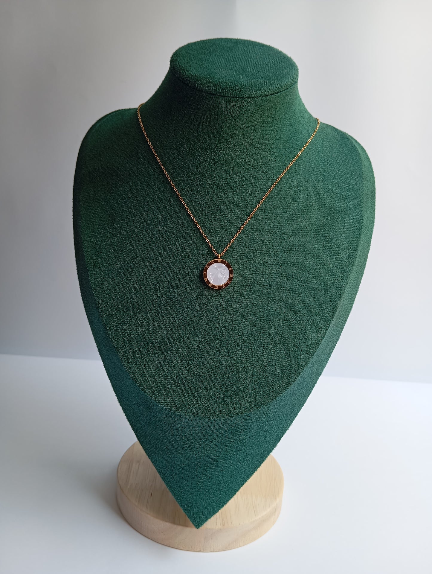 Roman White Stone Necklace