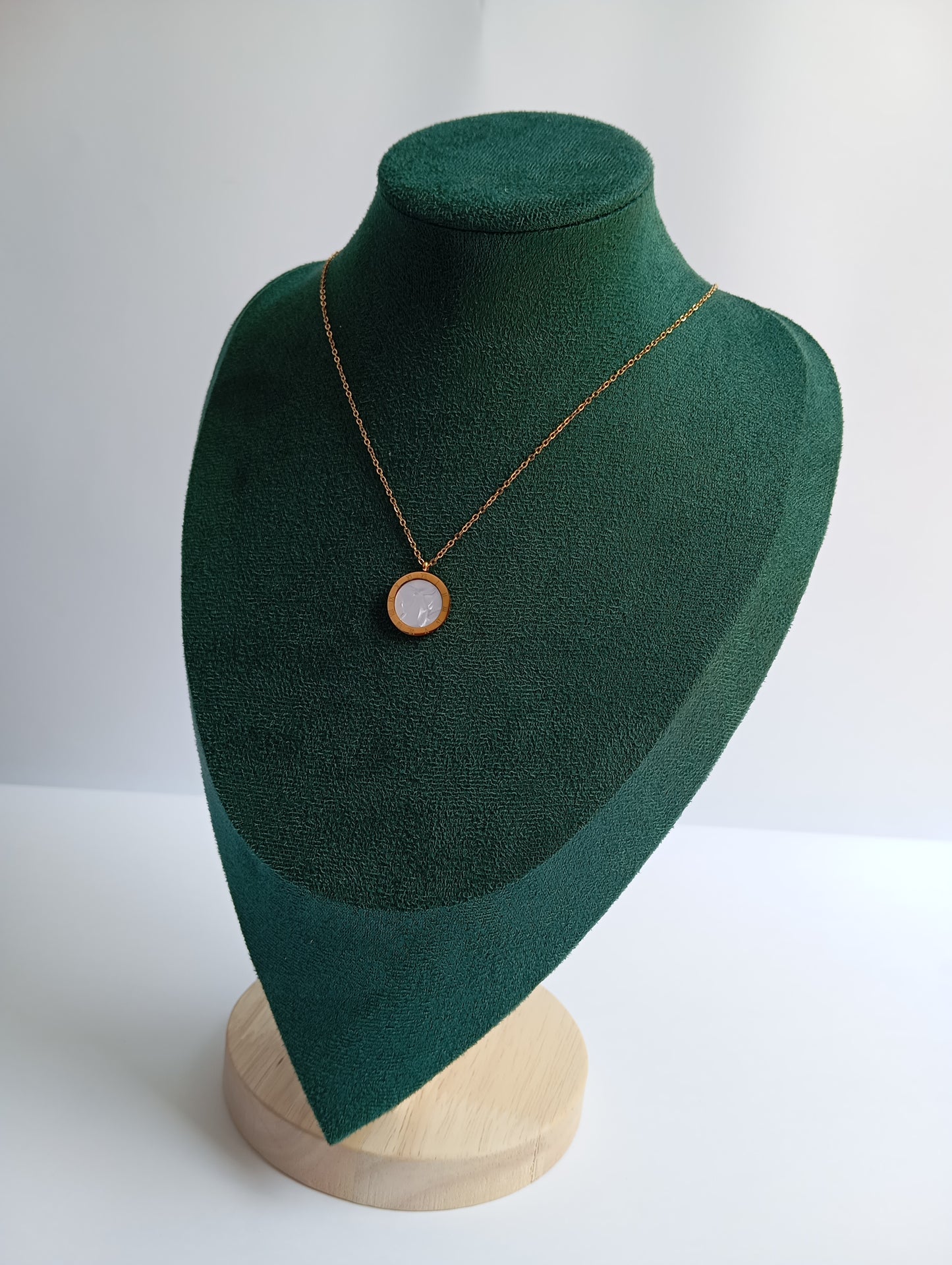 Roman White Stone Necklace