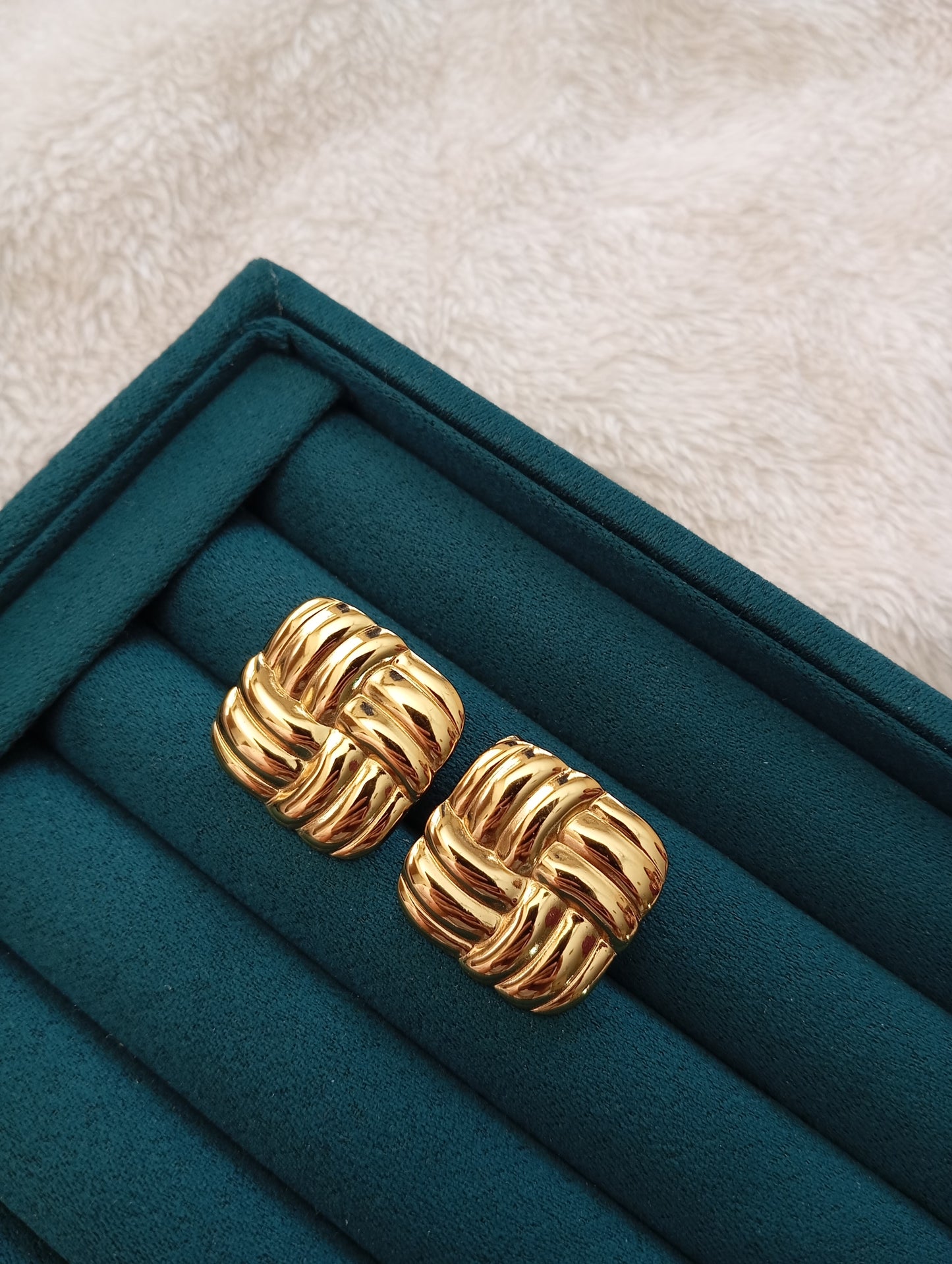 Stainless Steel Square Earrings crafted from premium stainless steel with a sleek modern square design. Waterproof, tarnish-free earrings for women, perfect for daily wear, office wear, parties, weddings, gifting, and special occasions.