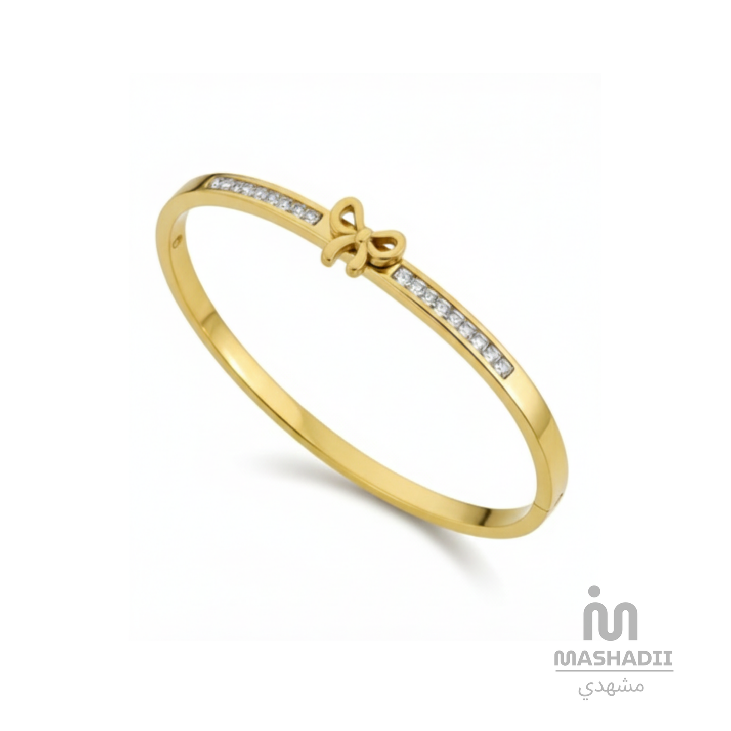 Bow Handcuff Bracelet – Waterproof, Tarnish-Free Stainless Steel Bracelet with a Charming Bow Design and 1 Year Colour Guarantee