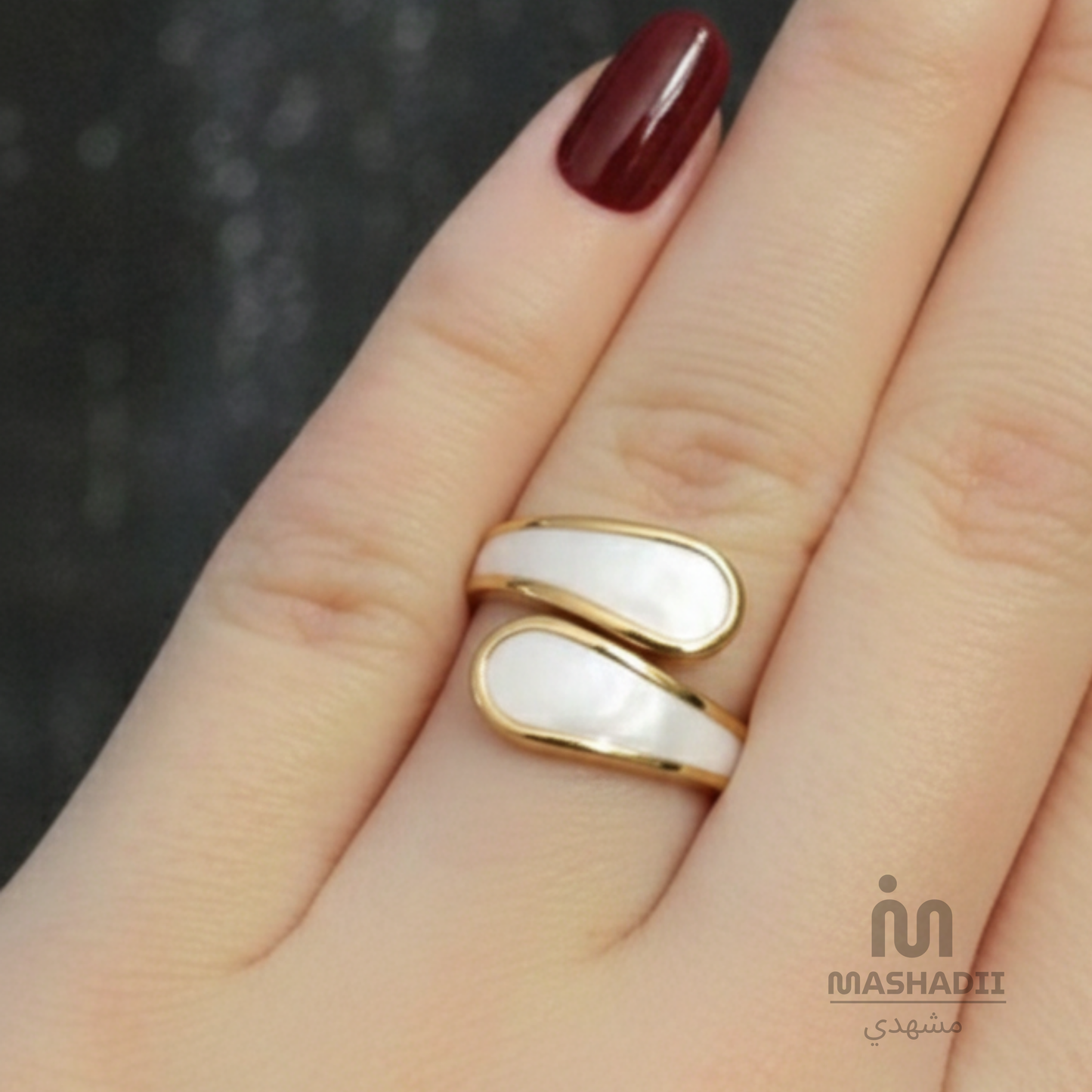 Enamel Wrap Adjustable Ring