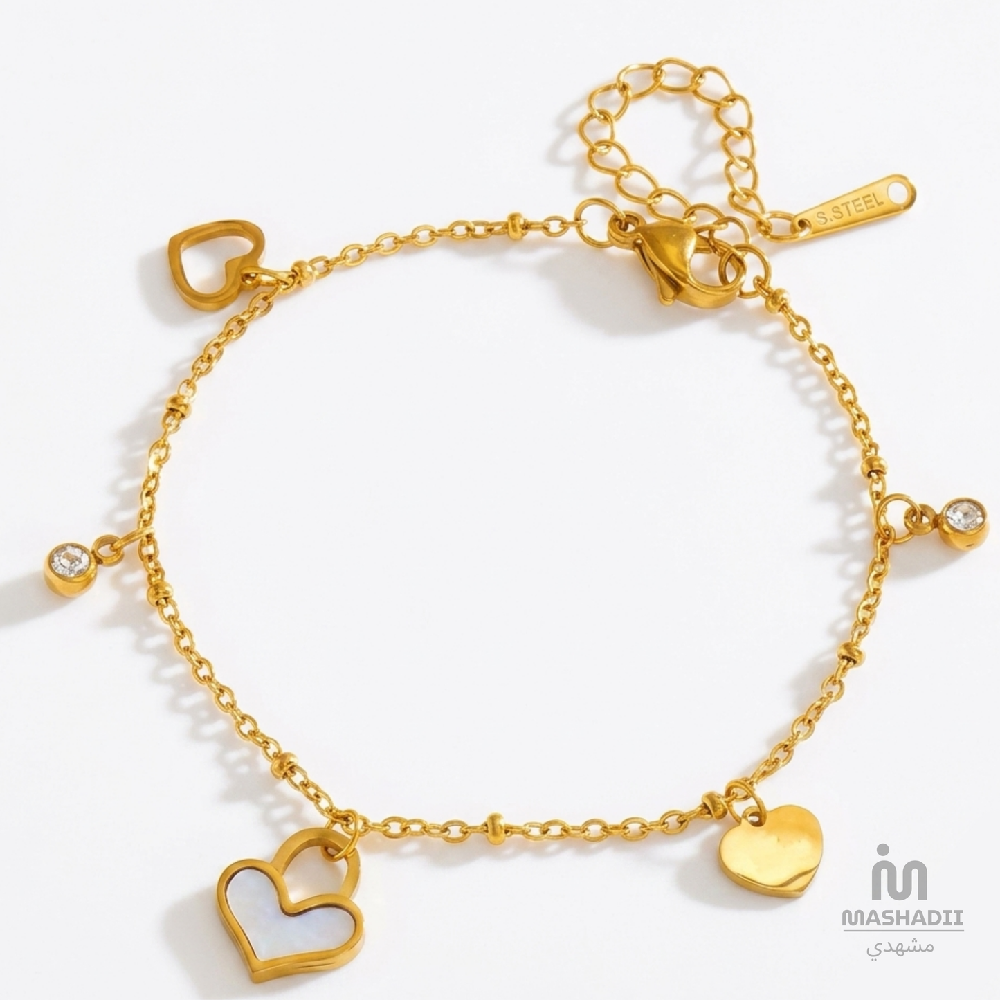Triple Heart Stainless Steel Bracelet