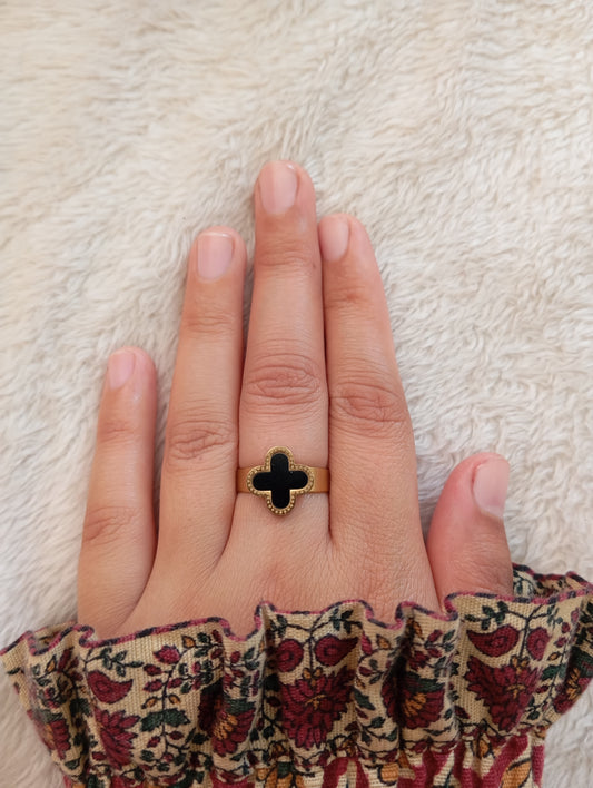 Black Clover Adjustable Ring