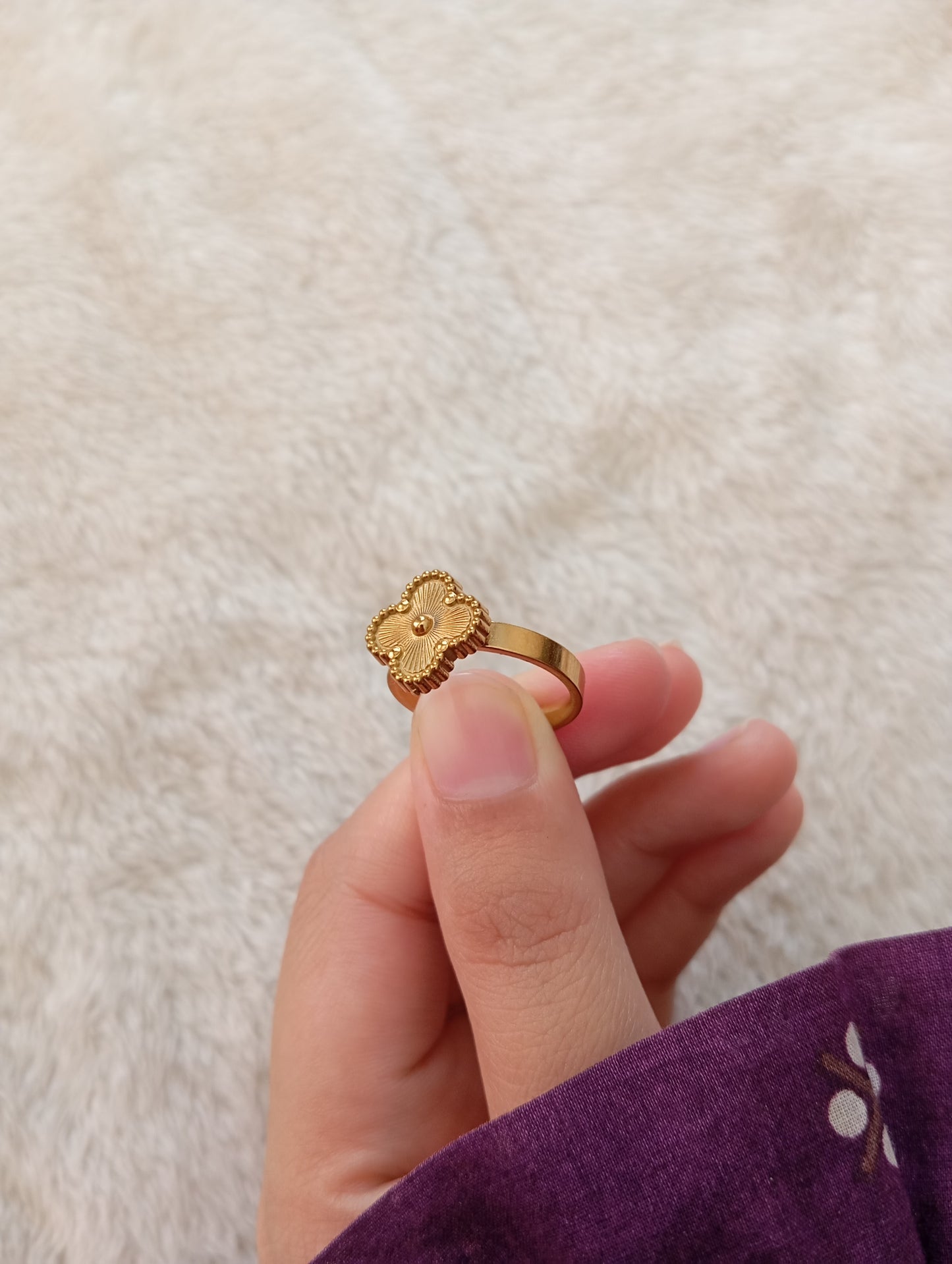Golden Clover Ring
