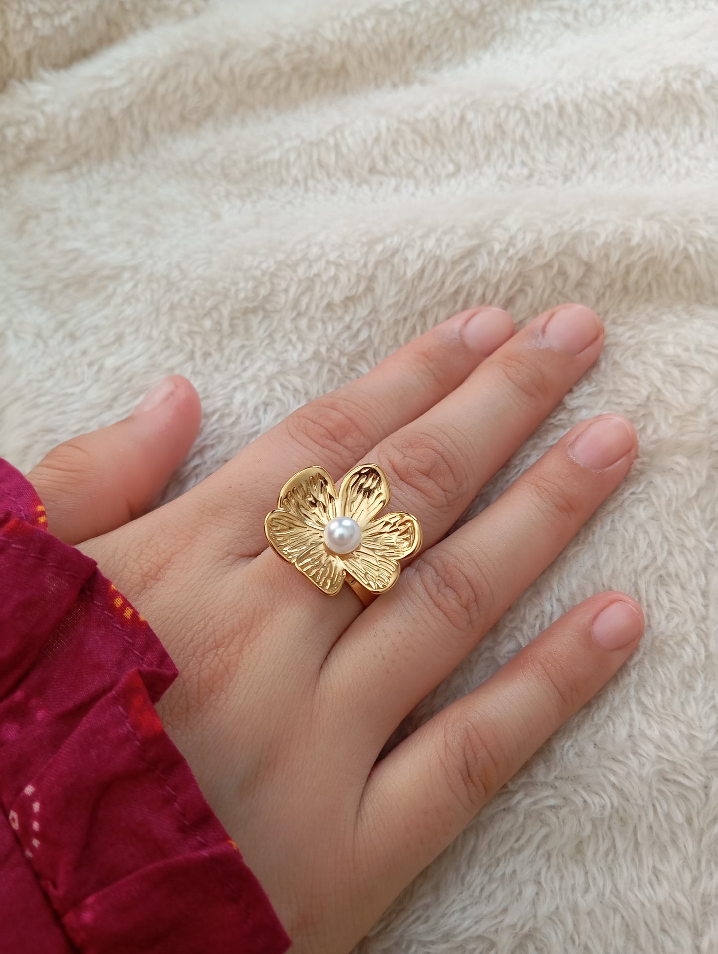 Flower Adjustable Ring