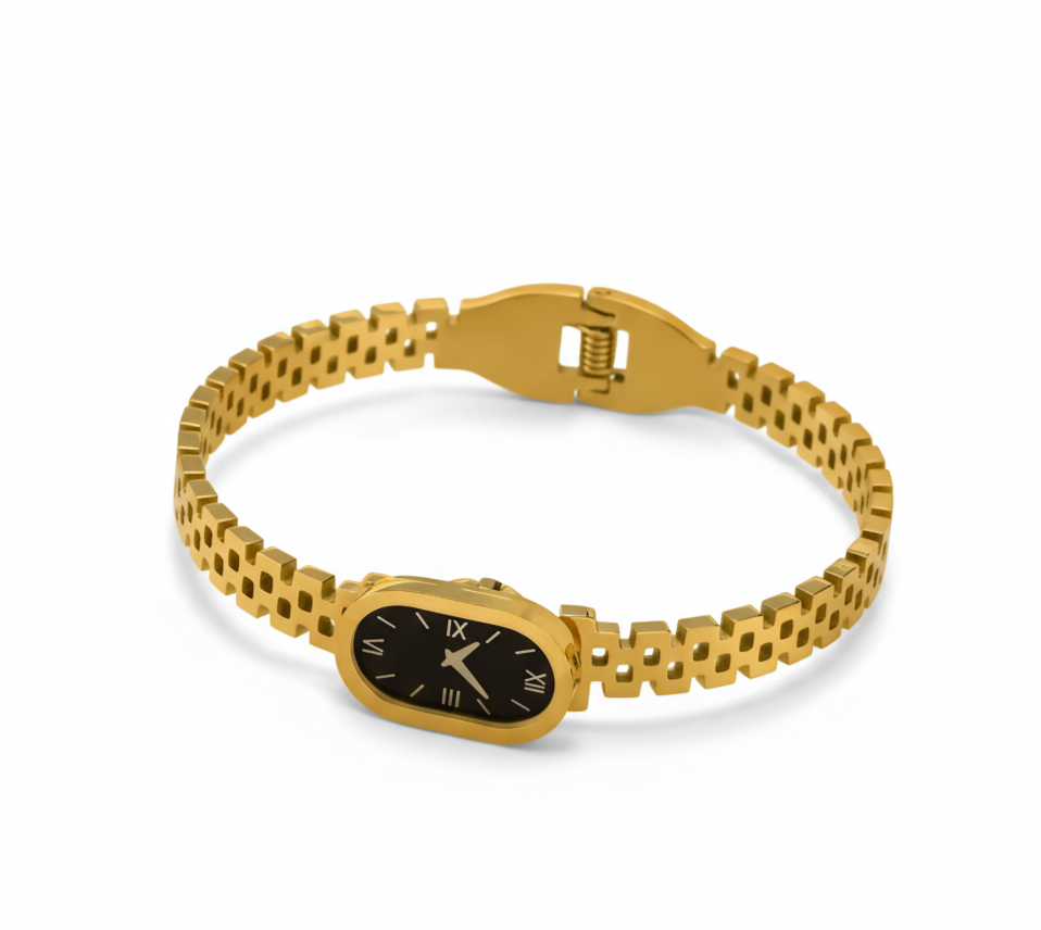 Watch Style Golden Handcuff