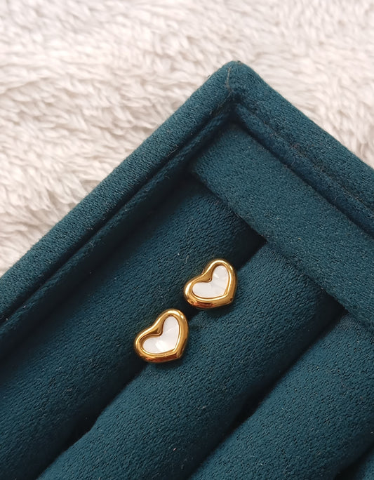 Heart Earrings crafted from premium stainless steel with a timeless heart-shaped design. Waterproof, tarnish free, lightweight earrings for women, perfect for everyday wear, gifting, and special occasions.