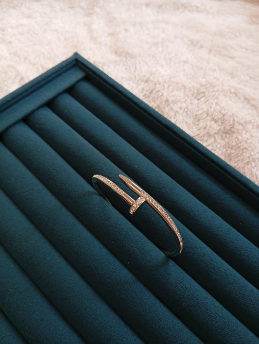 Stone Nail Silver Handcuff