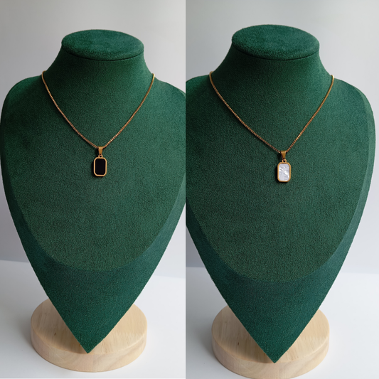 Double Sided Rectangle Necklace