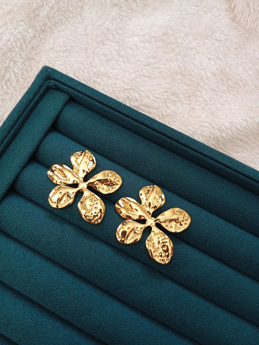 Arbitrary Petals Earrings crafted from premium stainless steel with an artistic petal-inspired floral design. Waterproof, tarnish-free earrings for women, perfect for daily wear, office wear, parties, weddings, gifting, and special occasions.