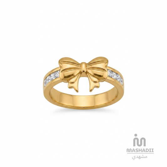 Bow Ring crafted from premium stainless steel with an elegant bow design. Waterproof, tarnish-free, adjustable ring for women, perfect for daily wear, parties, weddings, gifting, and special occasions.
