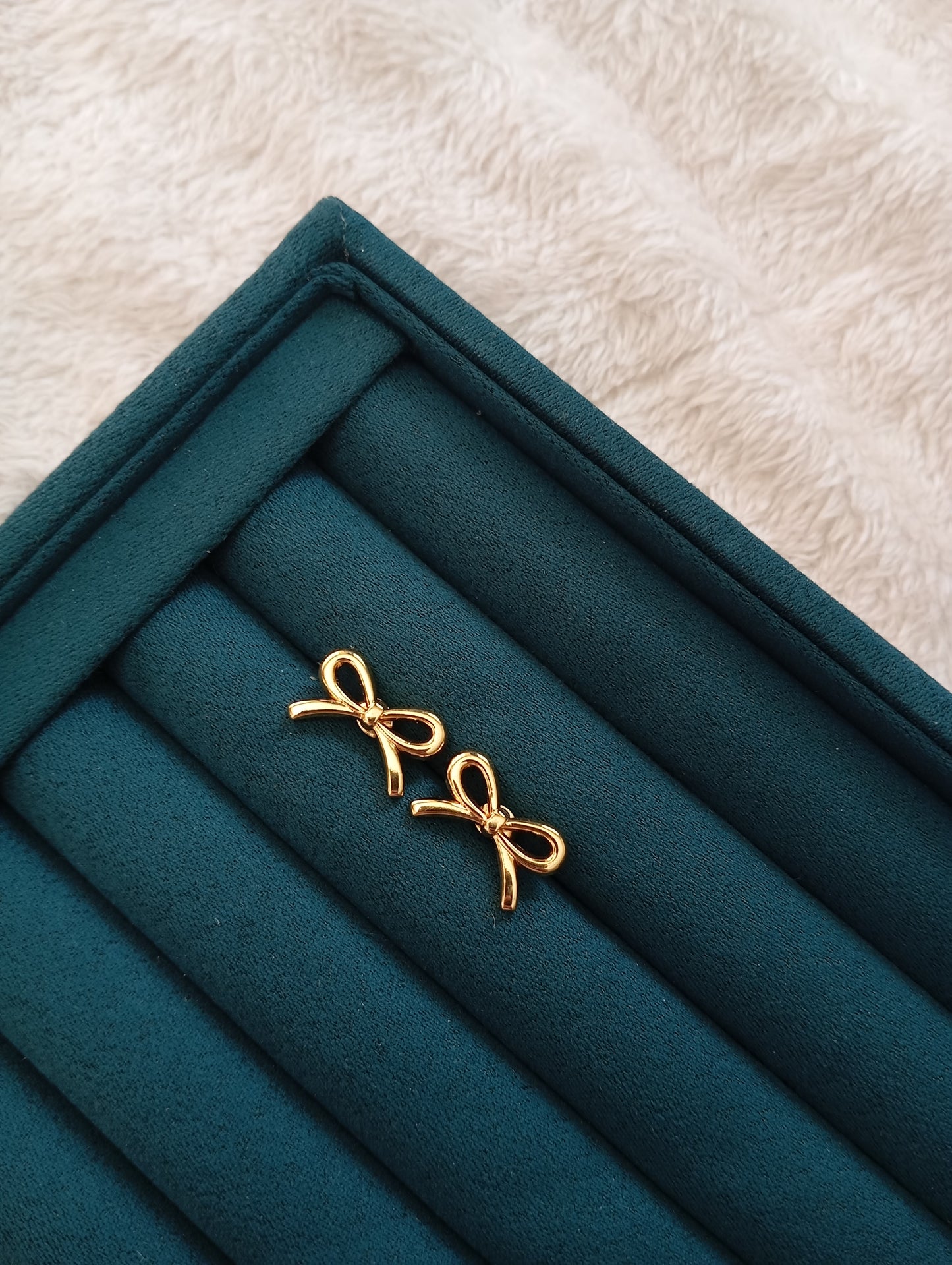 Bow Stud Earrings crafted from premium stainless steel with an elegant bow design. Waterproof, tarnish-free stud earrings for women, perfect for daily wear, office wear, parties, weddings, gifting, and special occasions.