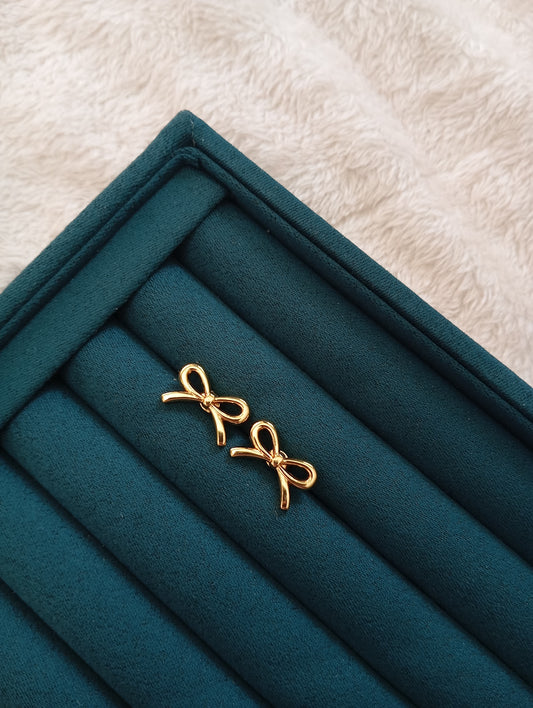 Bow Stud Earrings crafted from premium stainless steel with an elegant bow design. Waterproof, tarnish-free stud earrings for women, perfect for daily wear, office wear, parties, weddings, gifting, and special occasions.