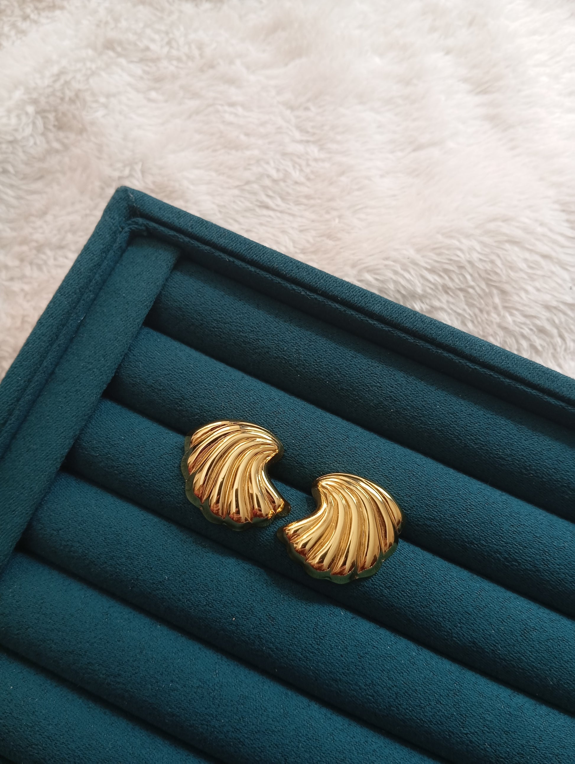 Croissant Curve Earrings crafted from premium stainless steel with a trendy curved croissant-inspired design. Waterproof, tarnish-free earrings for women, perfect for daily wear, office wear, parties, weddings, gifting, and special occasions.