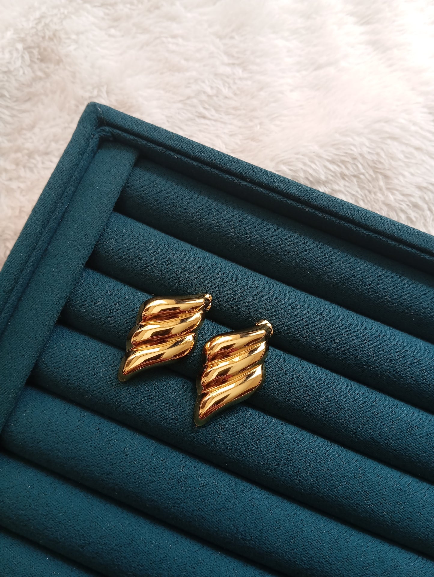 Croissant Earrings crafted from premium stainless steel with a stylish croissant-inspired design. Waterproof, tarnish-free earrings for women, perfect for daily wear, office wear, parties, weddings, gifting, and special occasions.