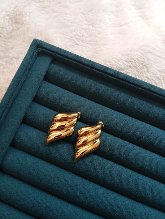Croissant Earrings crafted from premium stainless steel with a stylish croissant-inspired design. Waterproof, tarnish-free earrings for women, perfect for daily wear, office wear, parties, weddings, gifting, and special occasions.