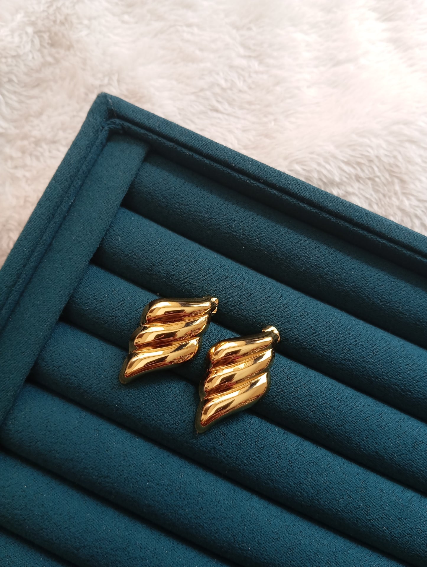 Croissant Earrings crafted from premium stainless steel with a stylish croissant-inspired design. Waterproof, tarnish-free earrings for women, perfect for daily wear, office wear, parties, weddings, gifting, and special occasions.