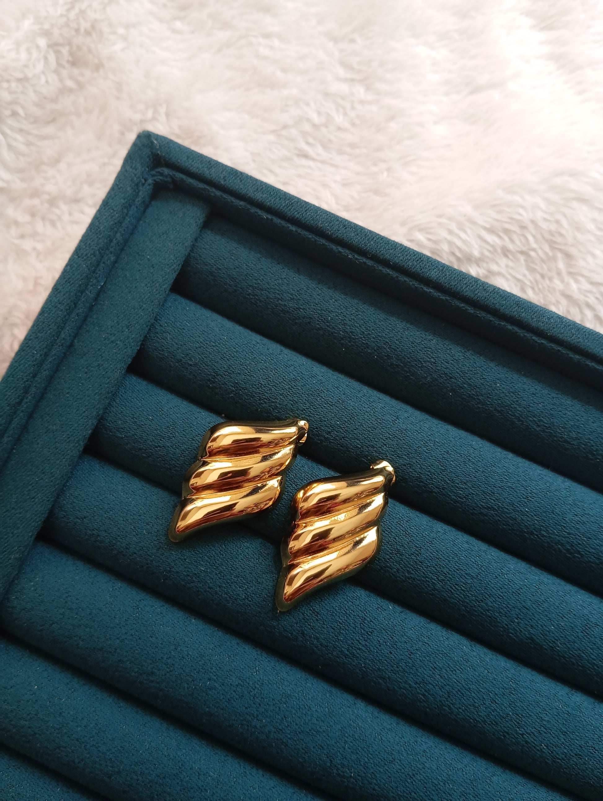 Croissant Earrings crafted from premium stainless steel with a stylish croissant-inspired design. Waterproof, tarnish-free earrings for women, perfect for daily wear, office wear, parties, weddings, gifting, and special occasions.