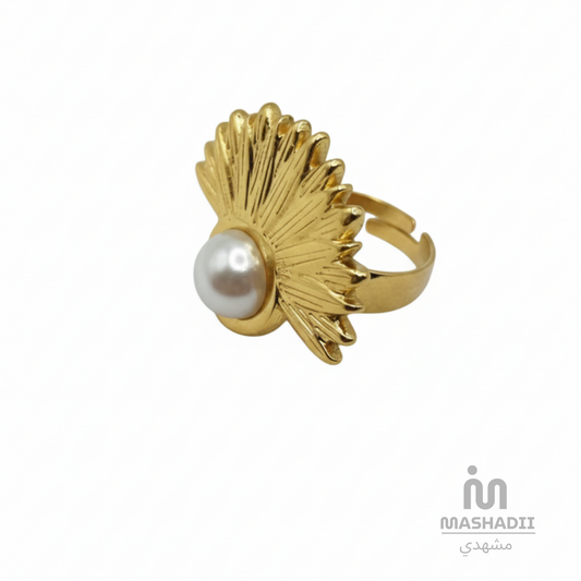 Half Flower Adjustable Ring crafted from premium stainless steel with an elegant half-flower design. Waterproof, tarnish-free, adjustable ring for women, perfect for daily wear, parties, weddings, gifting, and special occasions.
