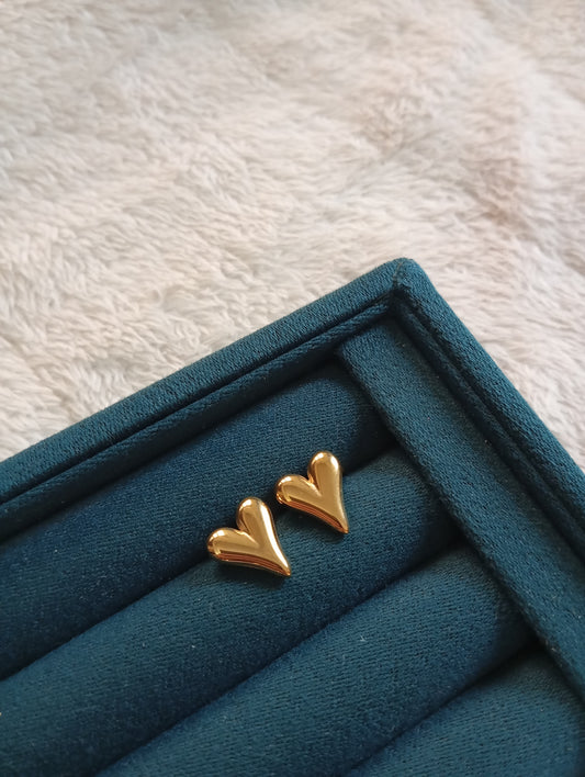 Heart Stud Earrings crafted from premium stainless steel with a classic heart-shaped design. Waterproof, tarnish-free stud earrings for women, perfect for daily wear, office wear, parties, gifting, and special occasions.