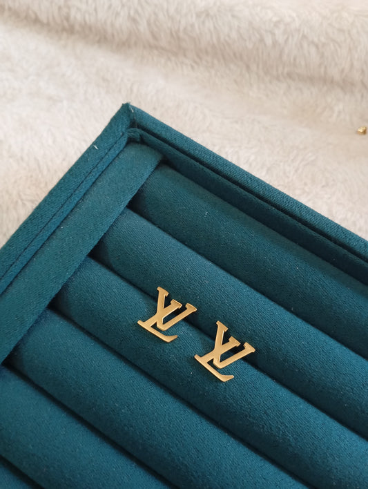 LV Basic Earrings crafted from premium stainless steel with a minimalist designer-inspired style. Waterproof, tarnish-free earrings for women, perfect for daily wear, office wear, parties, gifting, and special occasions.