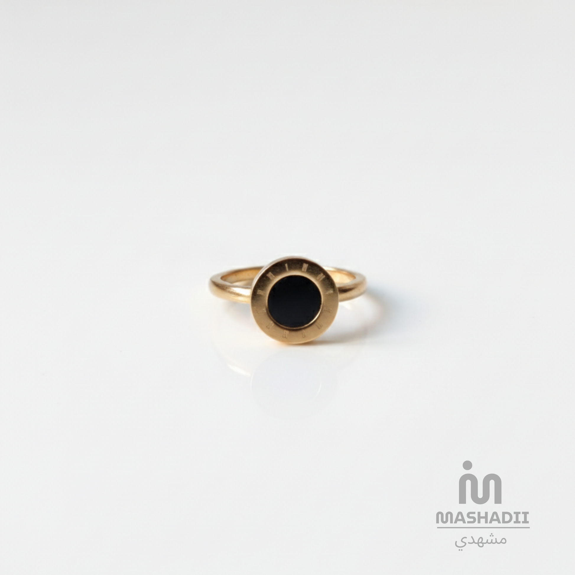 Roman Black Stone Ring crafted from premium stainless steel with elegant black stone details and a Roman-inspired design. Waterproof, tarnish-free, adjustable ring for women, perfect for daily wear, parties, weddings, gifting, and special occasions.

