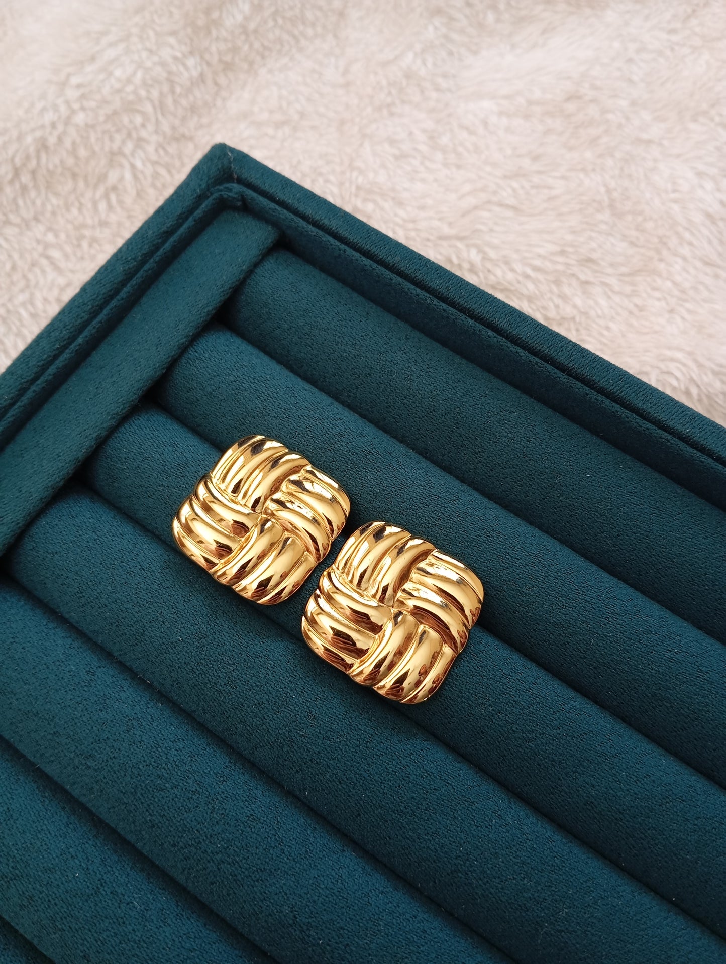 Stainless Steel Square Earrings crafted from premium stainless steel with a sleek modern square design. Waterproof, tarnish-free earrings for women, perfect for daily wear, office wear, parties, weddings, gifting, and special occasions.