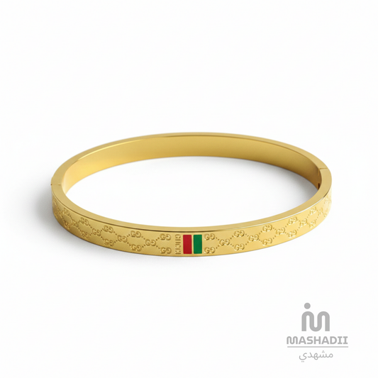 Gucci Style Handcuff Bracelet – Waterproof, Tarnish-Free Stainless Steel Bracelet with a Luxury-Inspired Design and 1 Year Colour Guarantee