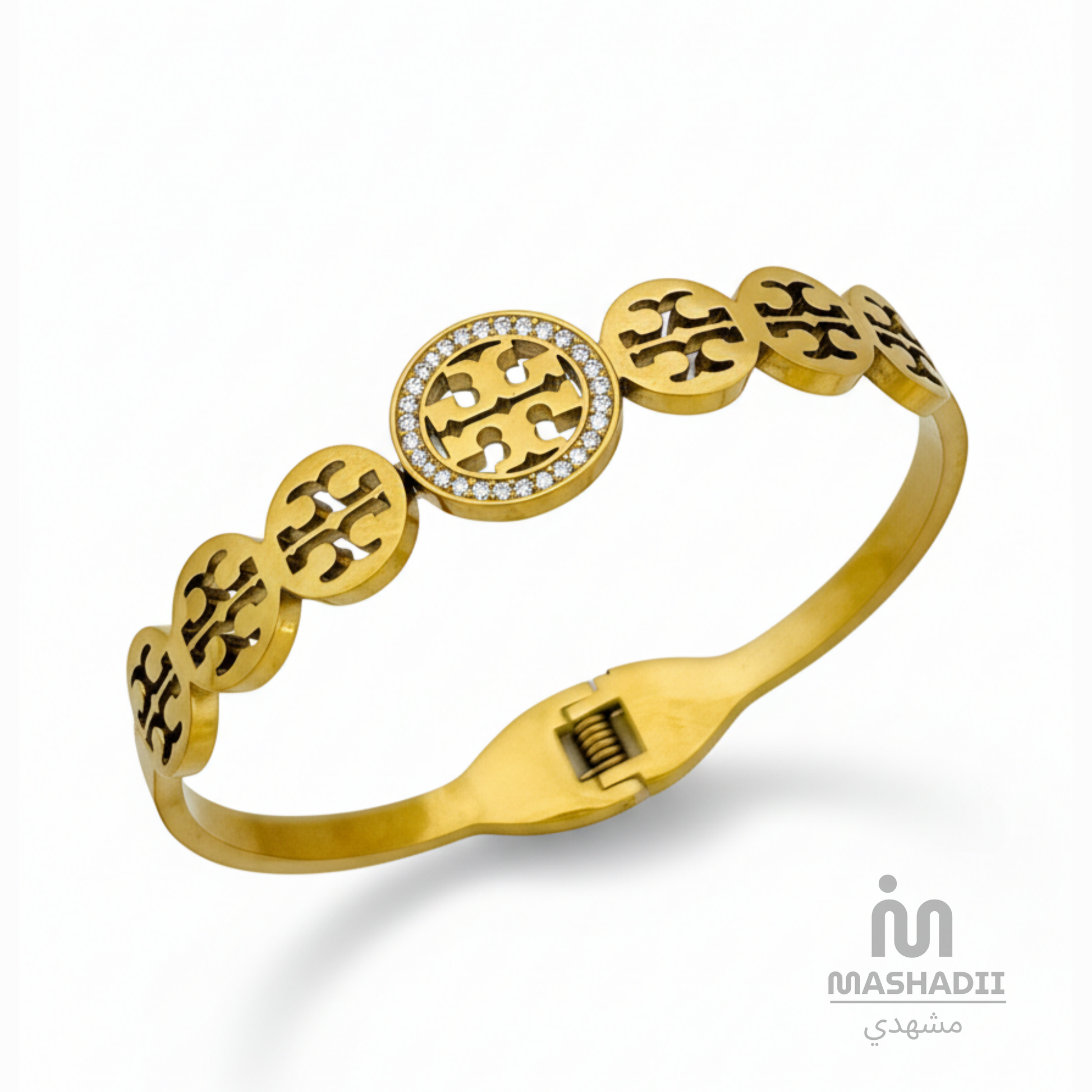 Tory Burch Style Handcuff Bracelet – Waterproof, Tarnish-Free Stainless Steel Bracelet with a Luxury-Inspired Design and 1 Year Colour Guarantee