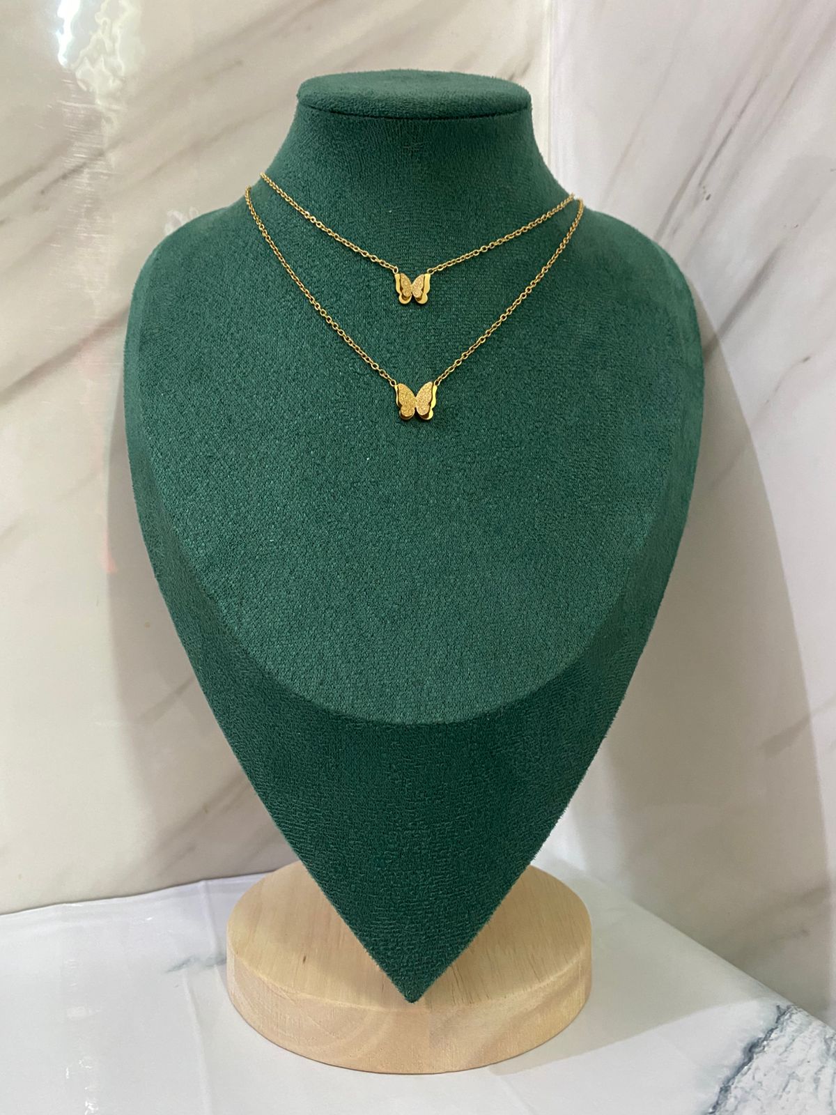 Double Butterfly Necklace