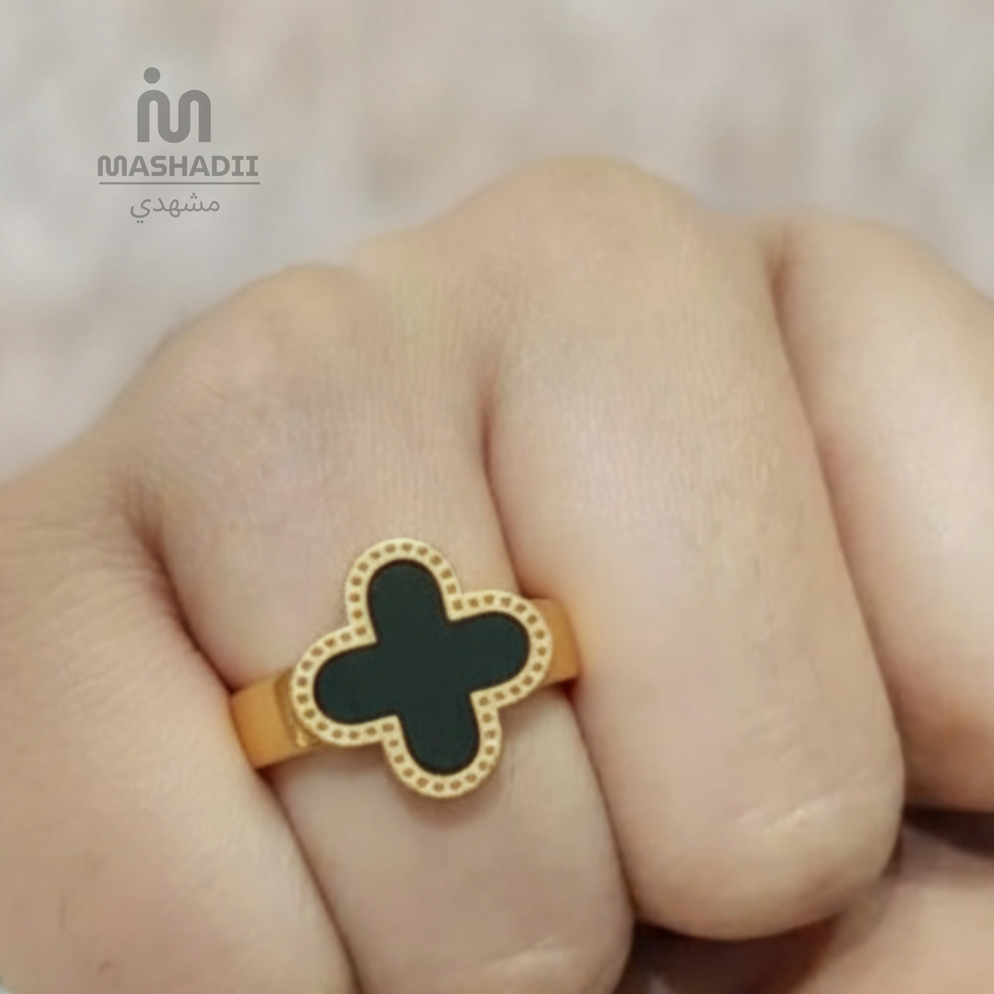 Black Clover Adjustable Ring