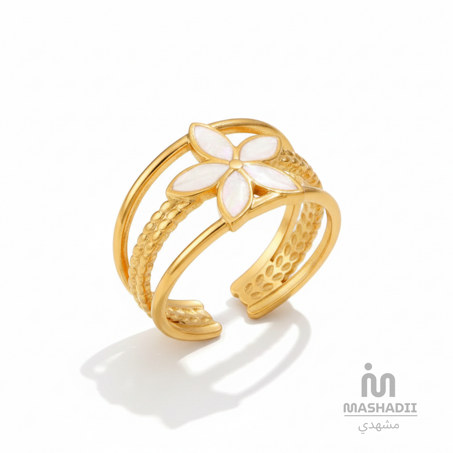Elliose Floral Open Ring