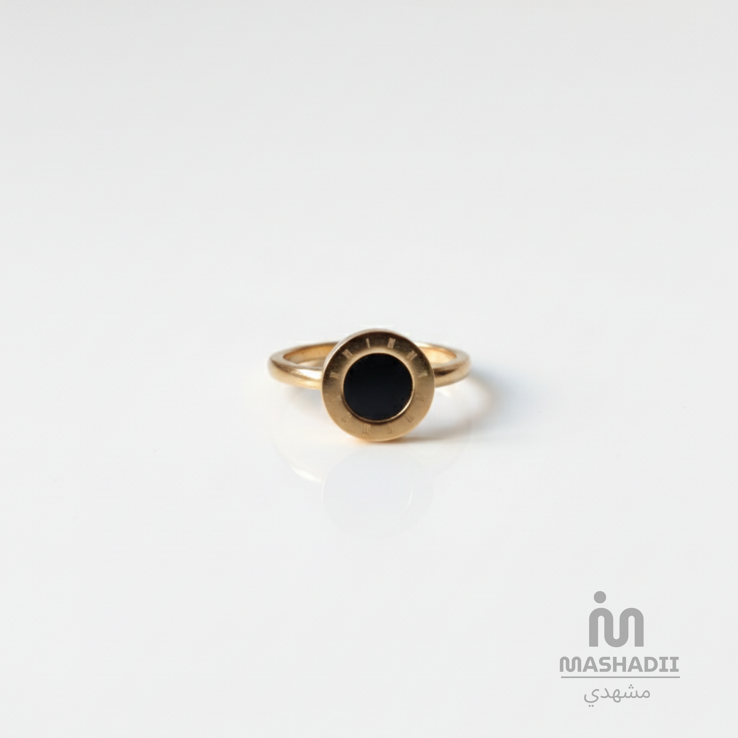 Roman Black Stone Ring