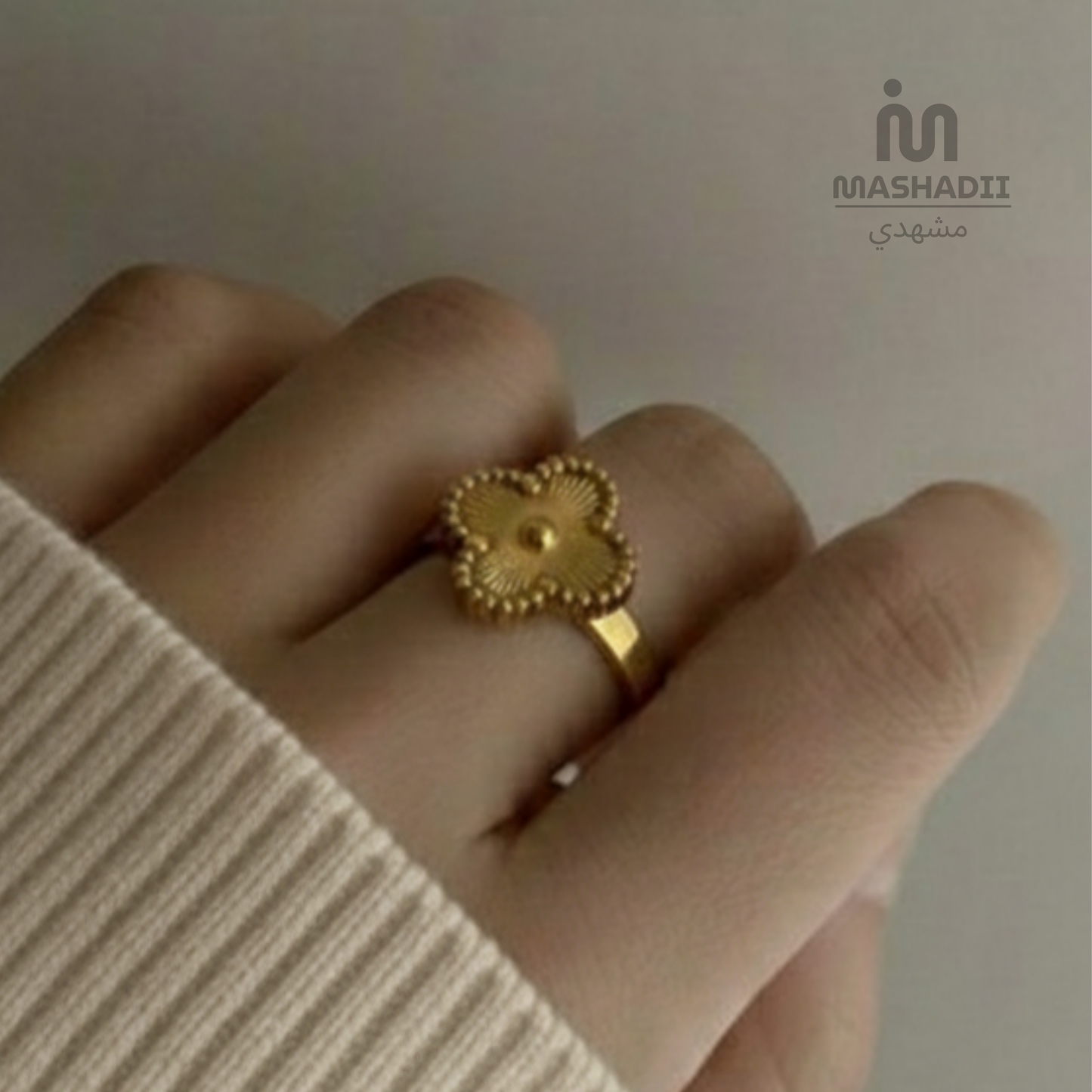 Golden Clover Ring
