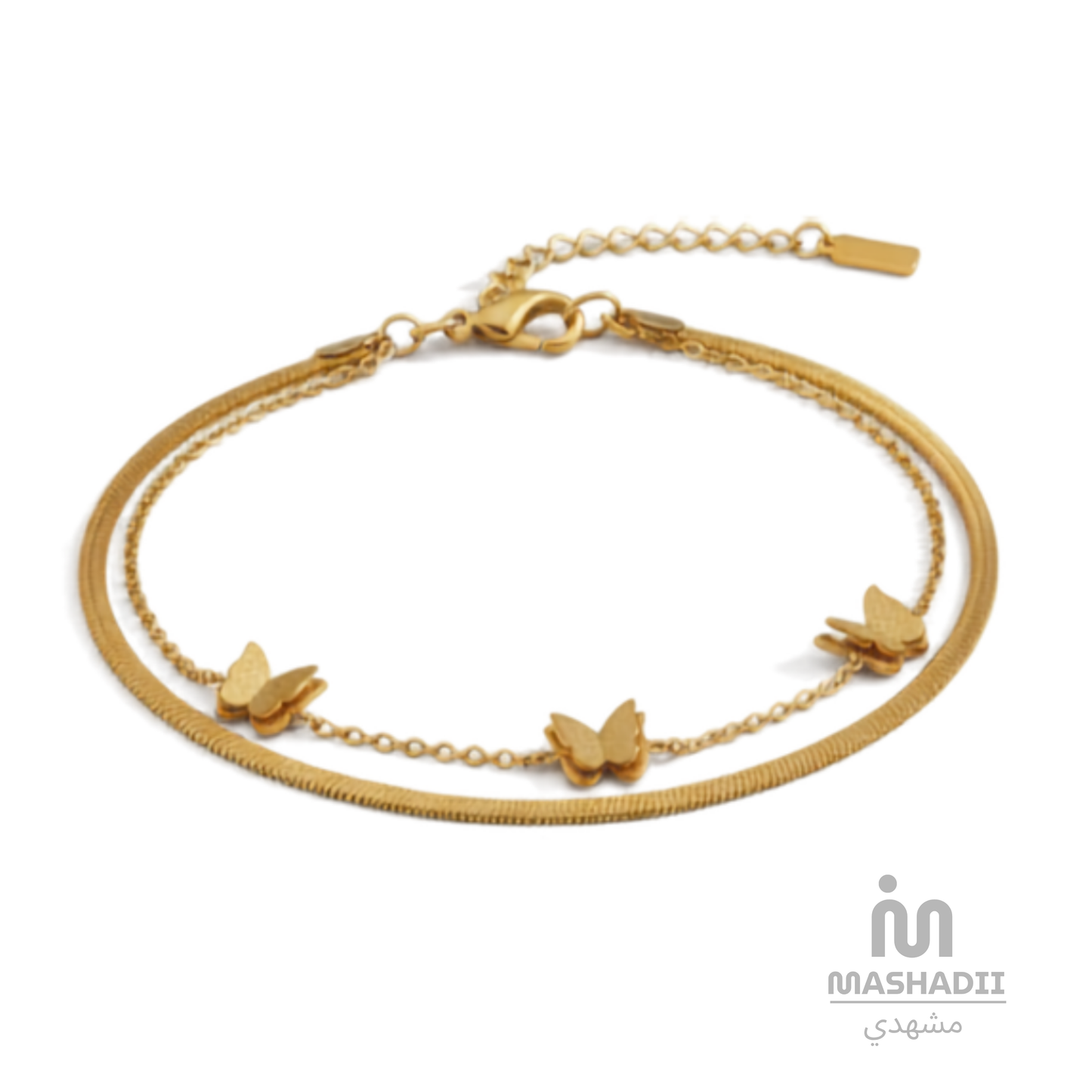 Double Layer Butterfly Bracelet