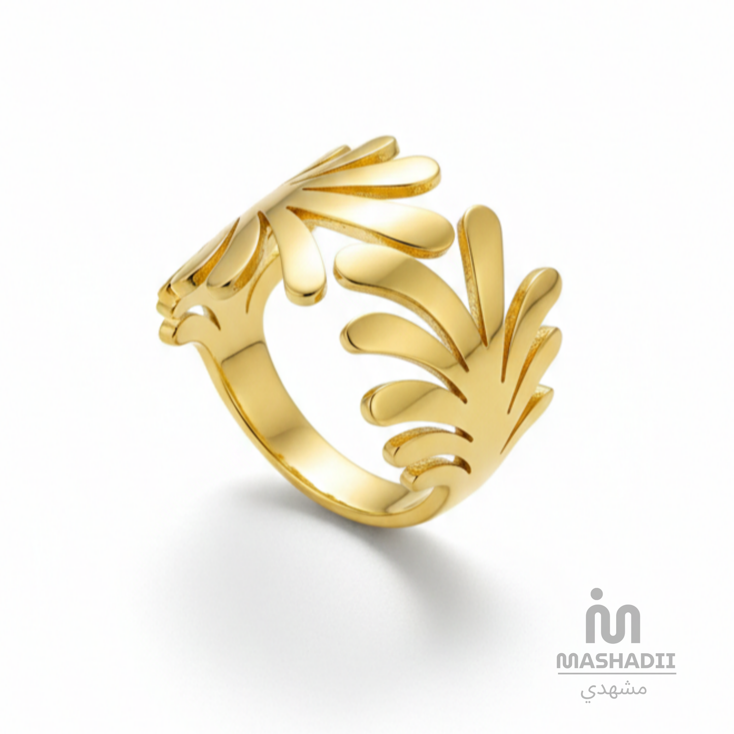 Golden Leaf Wrap Ring